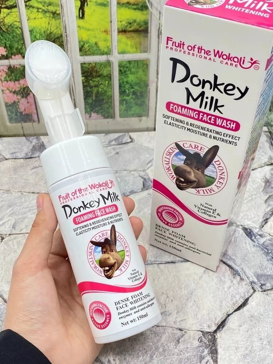 Donkey Milk Foaming Face Wash – Brightening & Regenerating Cleanser (150ml)