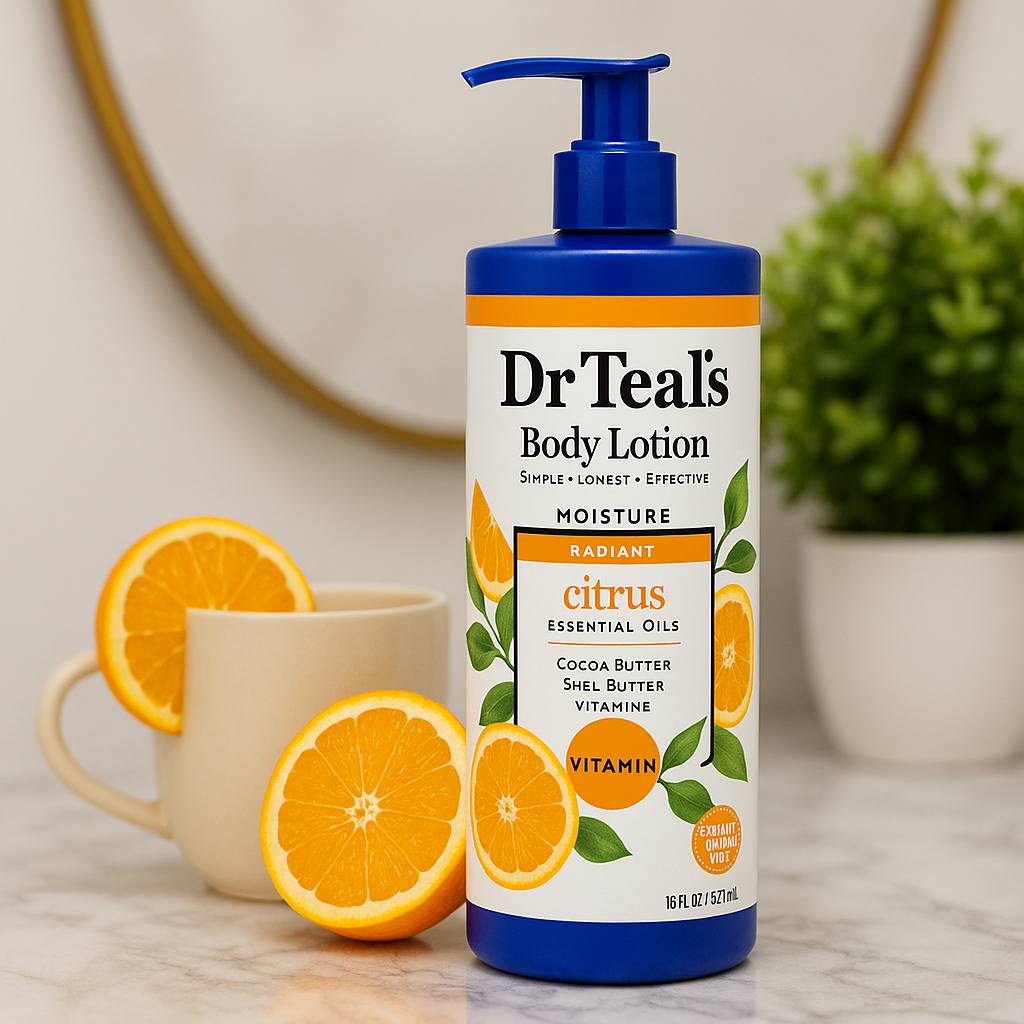 Dr Teal’s Body Lotion – Citrus Essential Oils + Vitamin C (532ml)