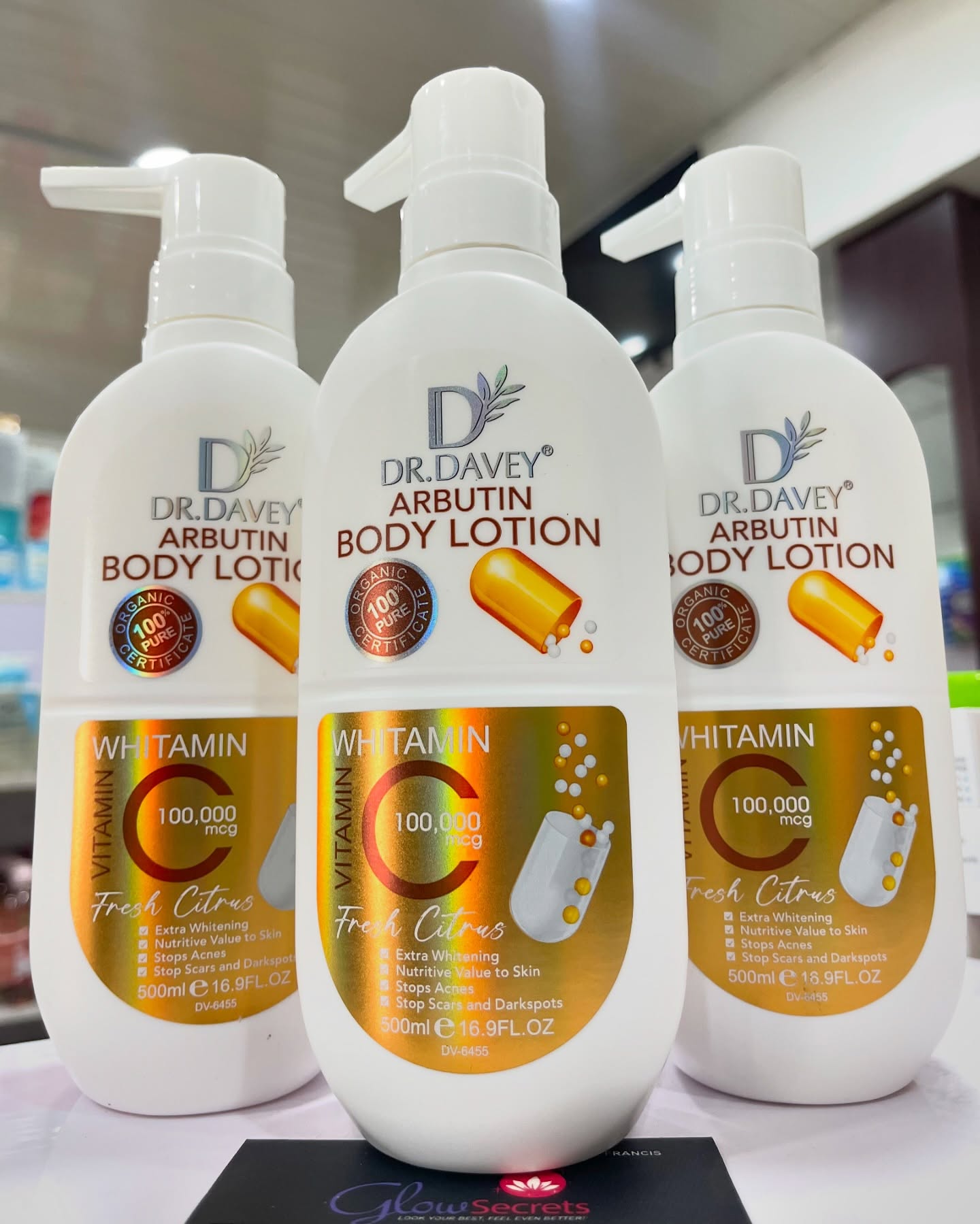 Dr. Davey Arbutin Body Lotion – Vitamin C Fresh Citrus Glow