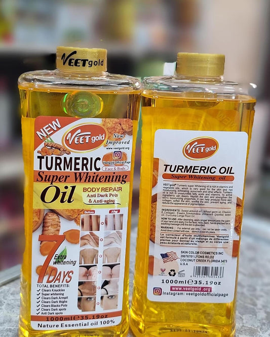 Veetgold Turmeric Super Whitening Oil – Face & Body (500ml)