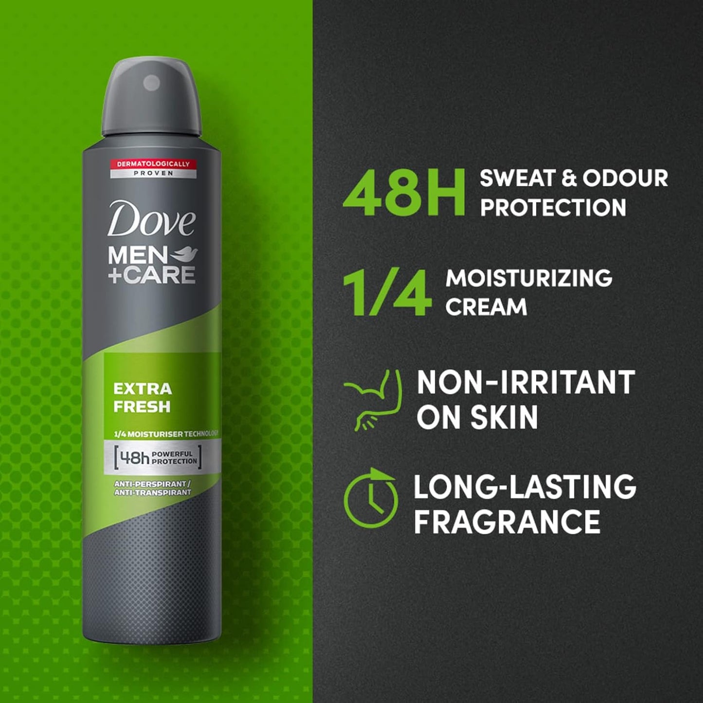 Dove Men+Care Extra Fresh Spray – 48H Powerful Protection (150ml)