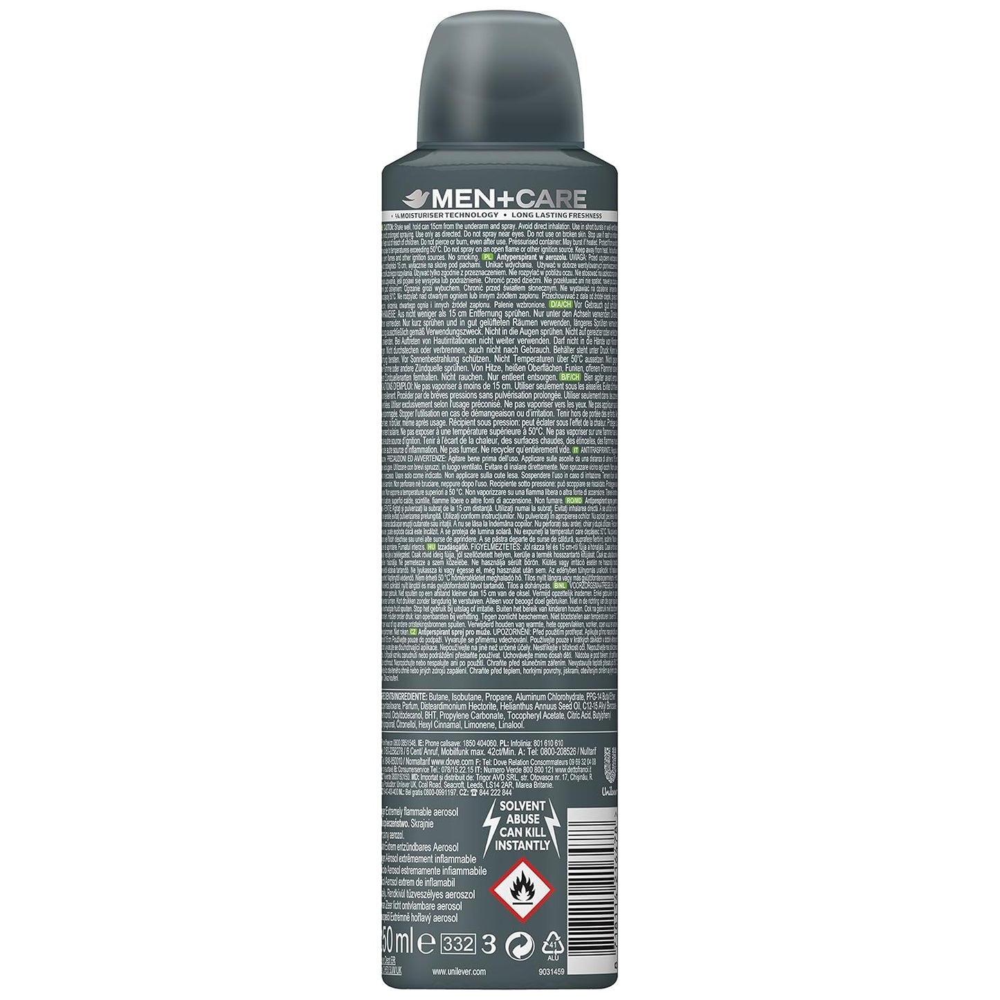 Dove Men+Care Extra Fresh Spray – 48H Powerful Protection (150ml)