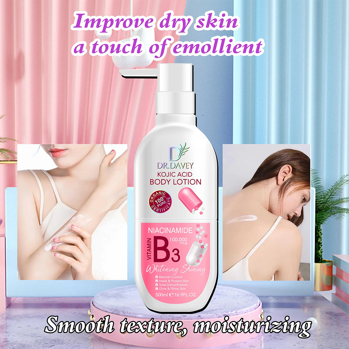 Dr. Davey Kojic Acid Body Lotion – Whitening & Shine Booster