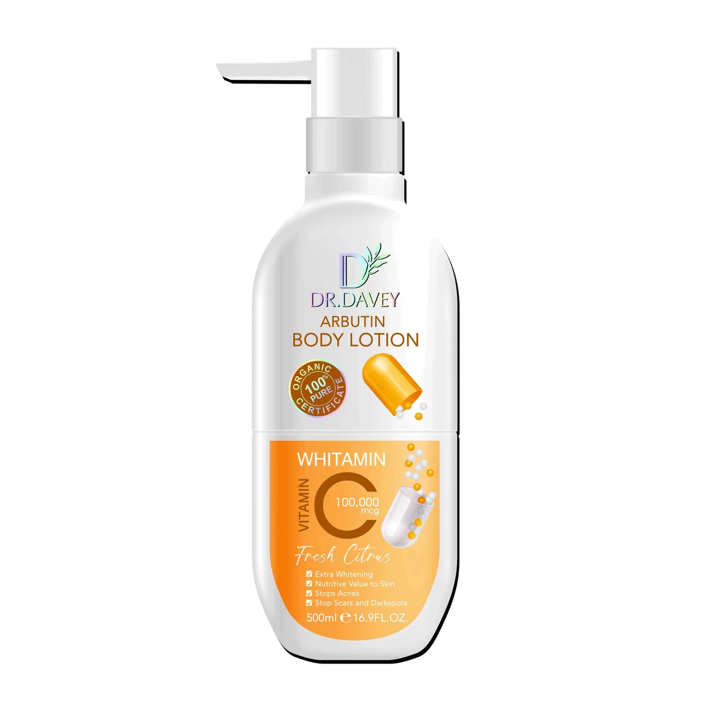 Dr. Davey Arbutin Body Lotion – Vitamin C Fresh Citrus Glow