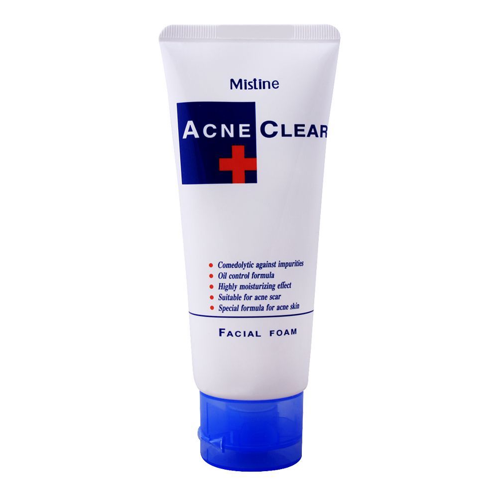 Mistine Acne Clear Facial Foam – Oil Control + Acne Scar Care (85g)