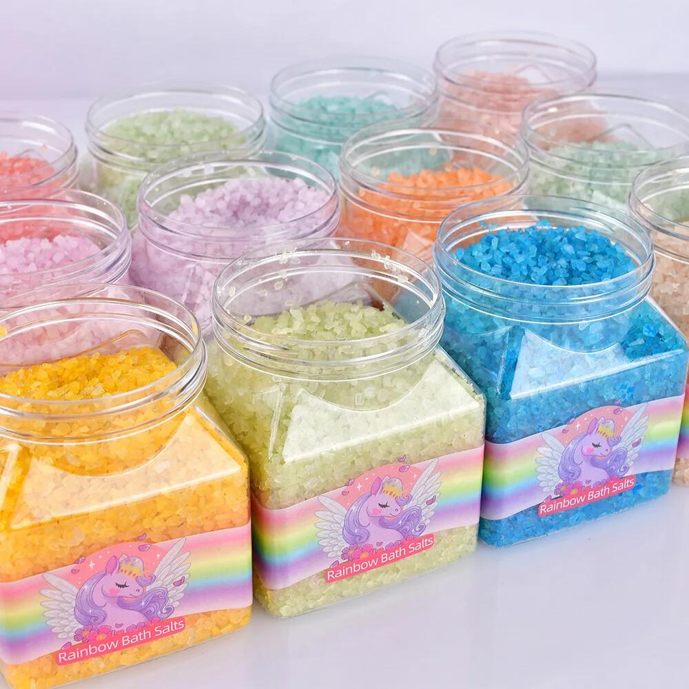 Rainbow Natural Mineral Bath Salts – 400g Jar