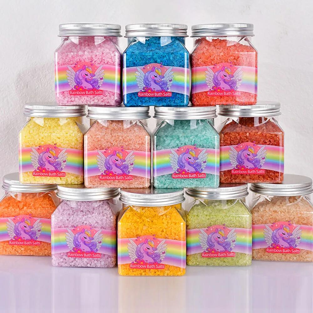Rainbow Natural Mineral Bath Salts – 400g Jar