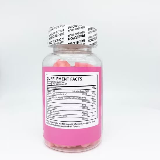 Gummies blanchissantes pour la peau – Éclat hydraté et atténuation des taches