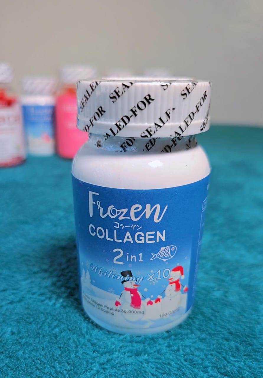Capsules blanchissantes 2 en 1 au collagène congelé – Faites briller et nourrissez votre peau naturellement