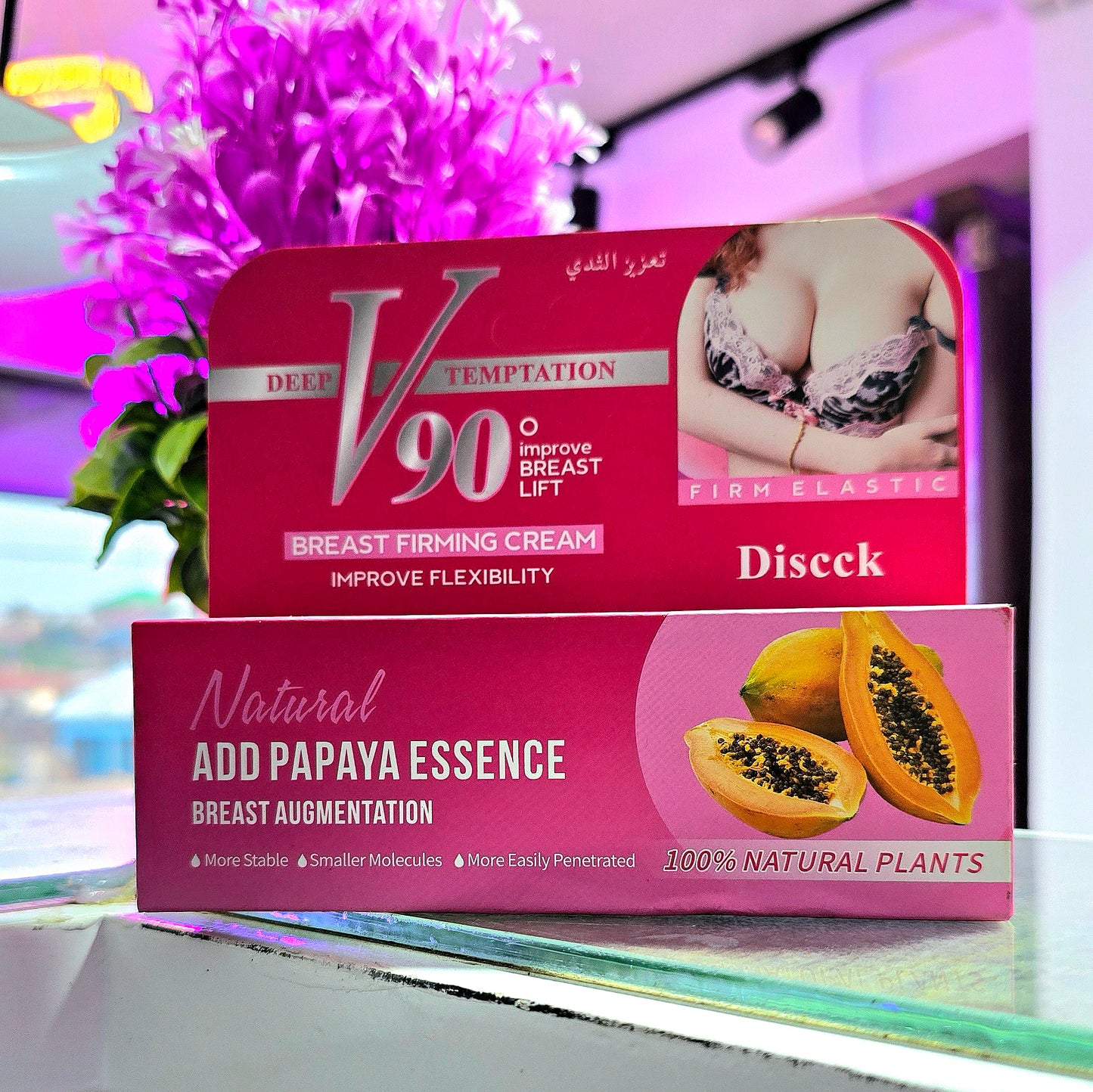 V90° Breast Firming Cream – With Papaya Essence for Lift & Volume (Natural Formula)