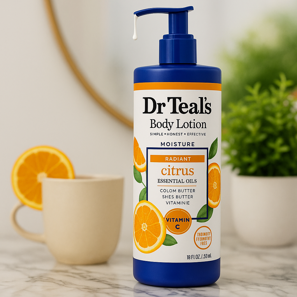 Dr Teal’s Body Lotion – Citrus Essential Oils + Vitamin C (532ml)