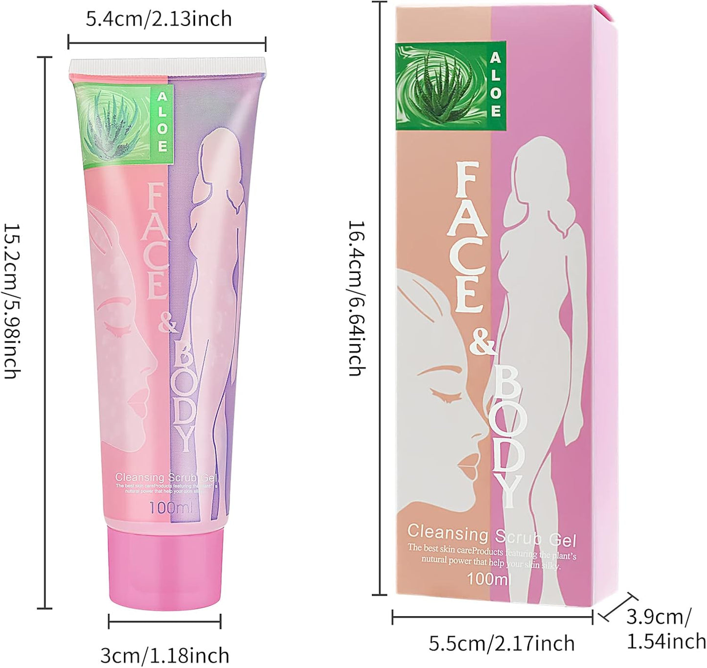 Face & Body Scrub Gel – Deep Cleansing + Hydrating Glow (100ml)