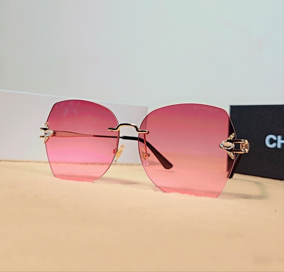 Rimless Oversized Sunglasses