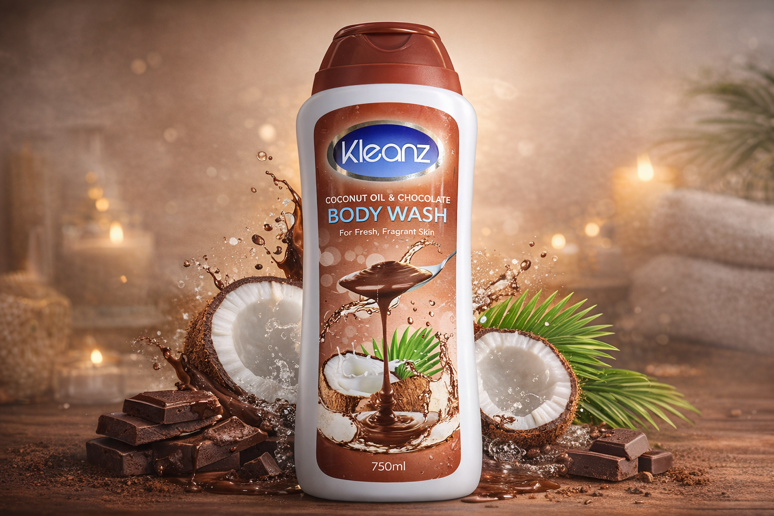 Kleanz Coconut Oil &amp; Chocolate Body Wash