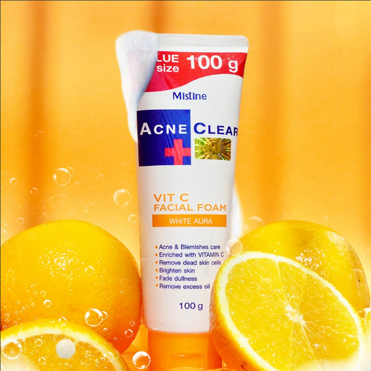 Mistine Acne Clear Facial Foam – Oil Control + Acne Scar Care (85g)