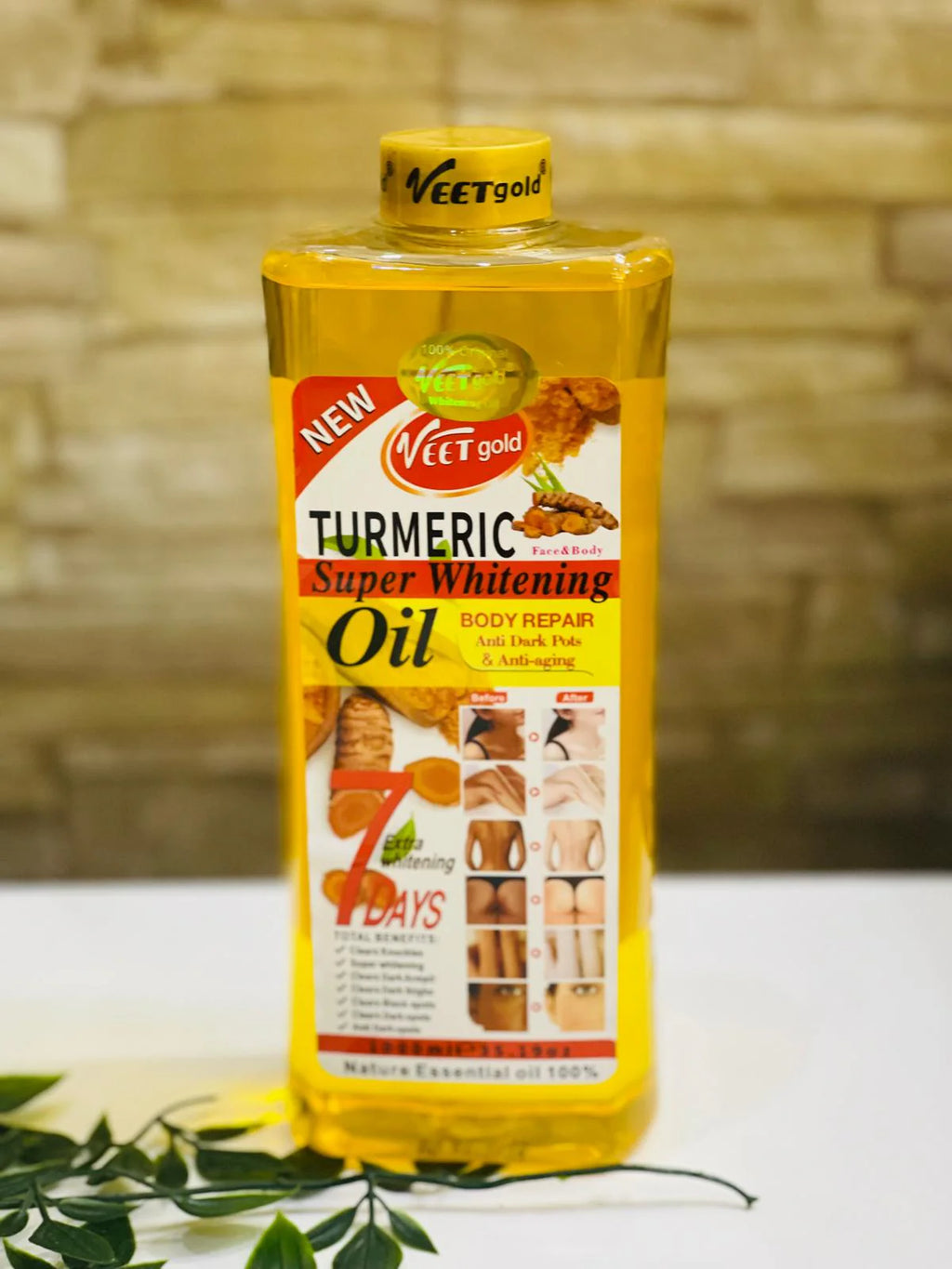 Veetgold Turmeric Super Whitening Oil – Face & Body (500ml)