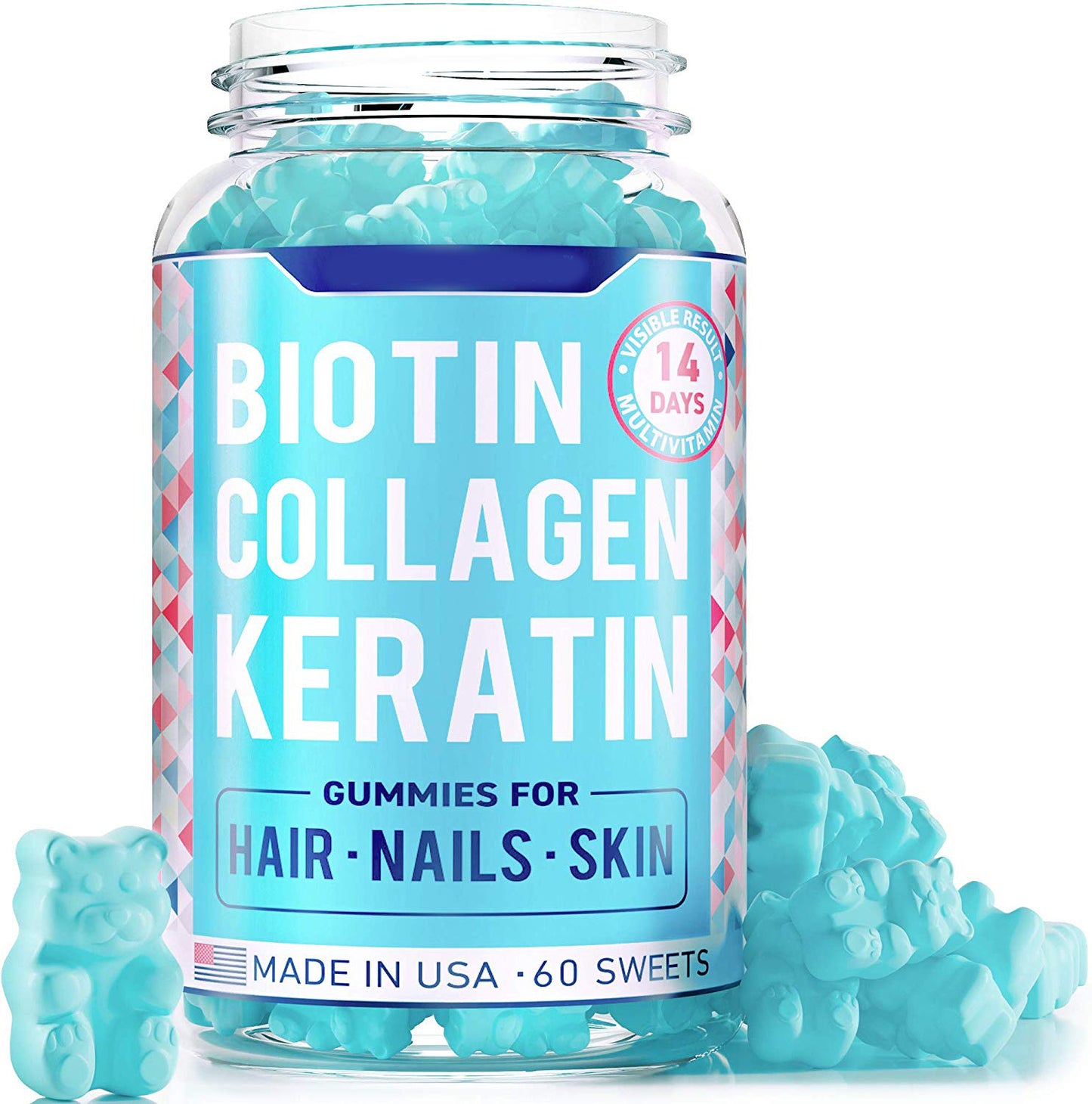 Biotin Collagen Keratin Gummies - Hair - Nails - Skin